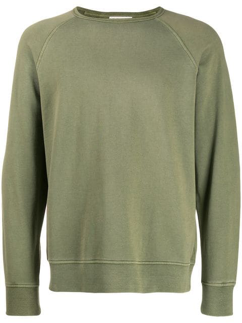 olive green crew neck sweatshirt