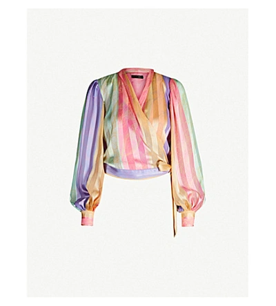 STINE GOYA GLENDA STRIPED DEVORÉ TOP