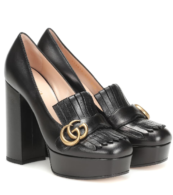 gucci marmont leather pumps