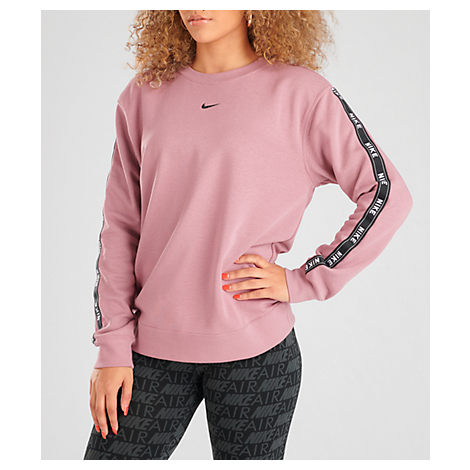 nike sportswear jogger logo tape pink