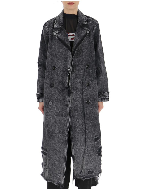 alexander wang denim trench coat