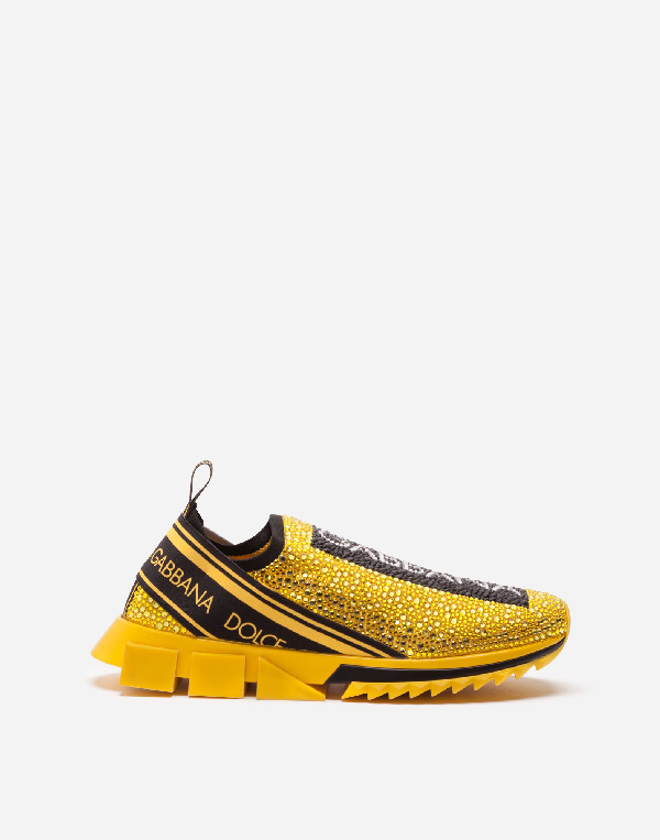 dolce and gabbana sorrento sneakers with rhinestones