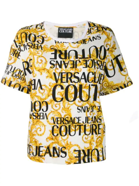 versace jeans sweatshirt with yellow baroque print