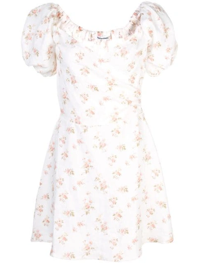 REFORMATION REFORMATION BOWIE MINI DRESS - NEUTRALS