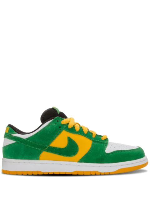 green and yellow nike dunks