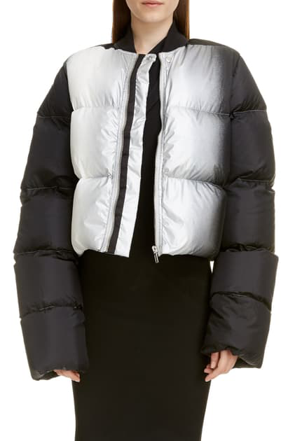 multi logo down puffer jacket