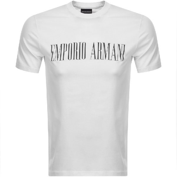 emporio armani crew neck t shirt white