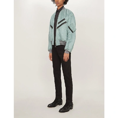 HAIDER ACKERMANN ATHENAES LINEN AND SILK-BLEND BOMBER JACKET