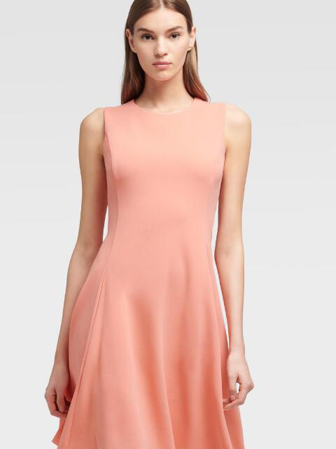 donna karan fit and flare dress