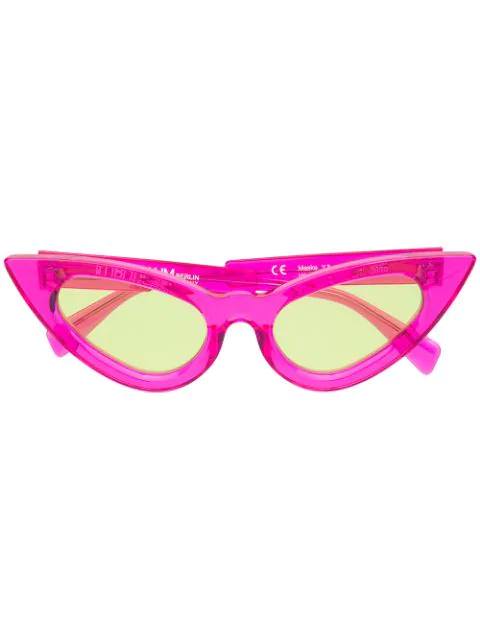 Shop Kuboraum Cat Eye Sunglasses In Pink