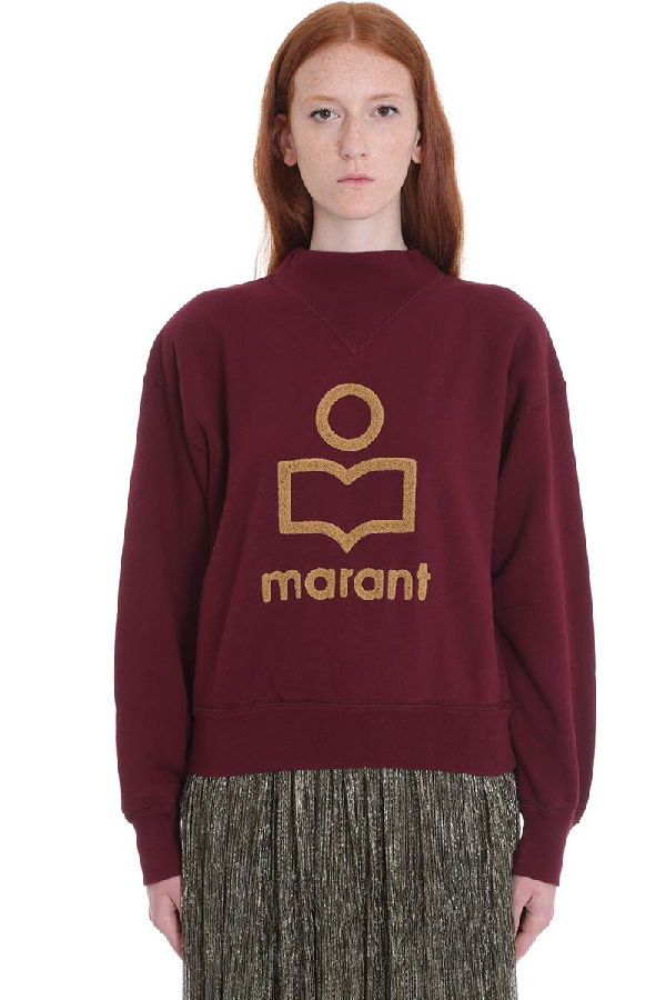 Shop Isabel Marant Étoile Moby Sweatshirt Bordeaux