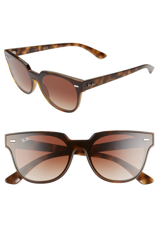 Shop Ray Ban Blaze Meteor 145mm Gradient Shield Sunglasses In Havana/ Brown  Solid