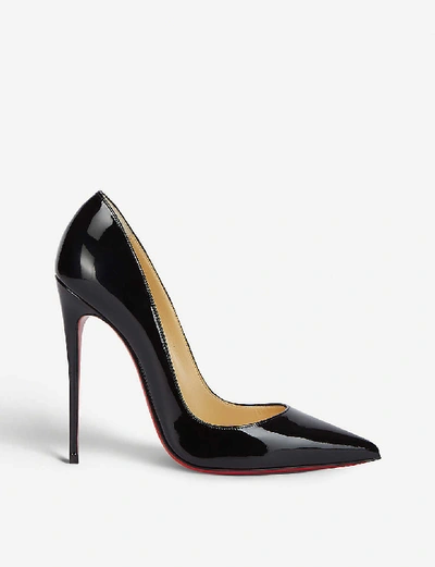 CHRISTIAN LOUBOUTIN WOMENS BLACK SO KATE 120 PATENT-LEATHER COURTS EUR 37.5 / 4.5 UK