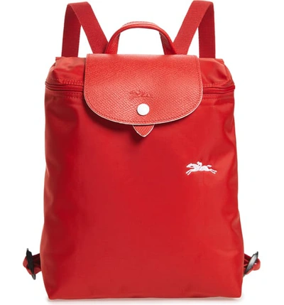 Longchamp le pliage backpack red hotsell