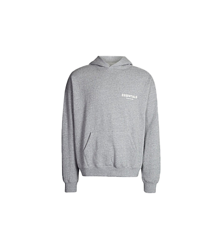 fear of god logo hoodie