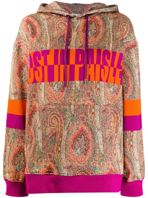 paisley print hoodie