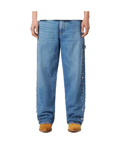 1989 STUDIO CRYSTALS OVER DENIM PANTS