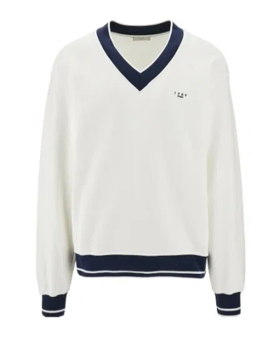 1989 STUDIO 1989 STUDIO V-NECK TRIMMED SWEATER