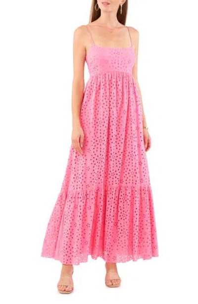 1.STATE 1.STATE EYELET COTTON MAXI SUNDRESS