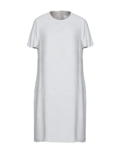 HUGO BOSS BOSS HUGO BOSS WOMAN MINI DRESS LIGHT GREY SIZE 14 VISCOSE