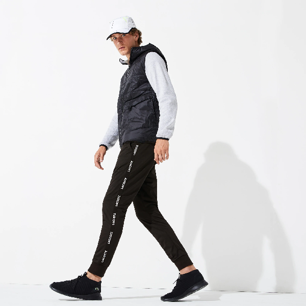 black lacoste track pants