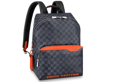 LOUIS VUITTON  DISCOVERY BACKPACK DAMIER COBALT RACE PM BLUE ORANGE