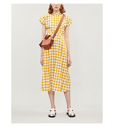 whistles ilana check shirt dress