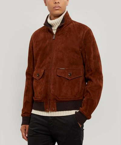 BELSTAFF HUGHES SUEDE BOMBER JACKET