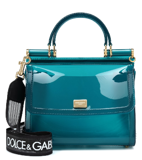 Shop Dolce & Gabbana Sicily Small Pvc Tote In Blue