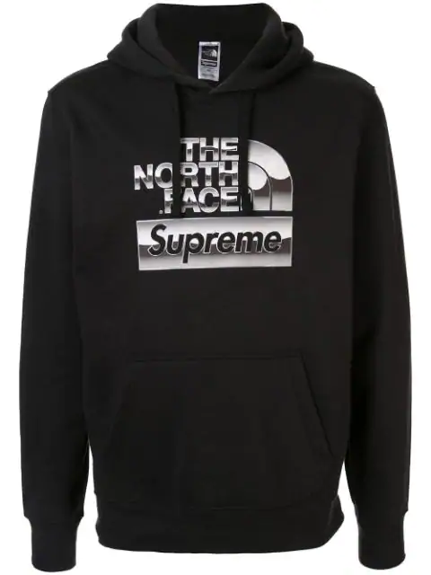 supreme tnf metallic hoodie