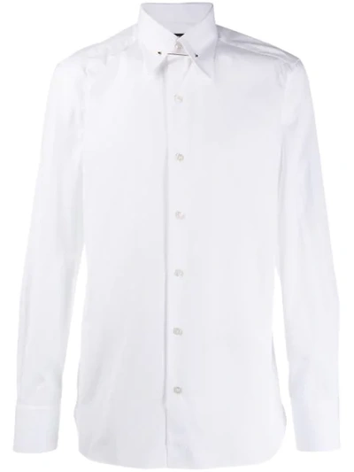 TOM FORD metal bar collar shirt