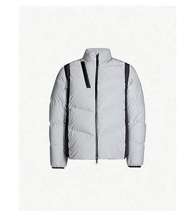 Shop Moncler Leblanc Reflective Shell down Hooded Jacket In Silver