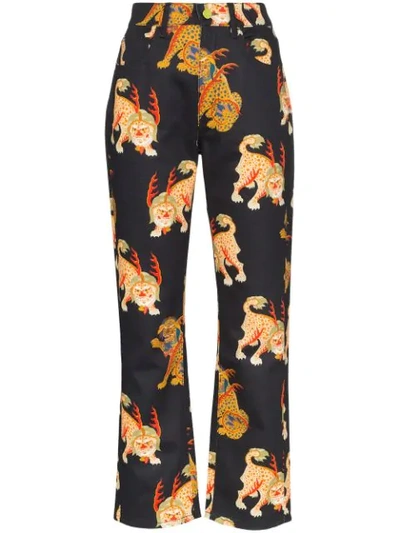 KIRIN PEGGY GOU HAETAE PRINT BOYFRIEND JEANS