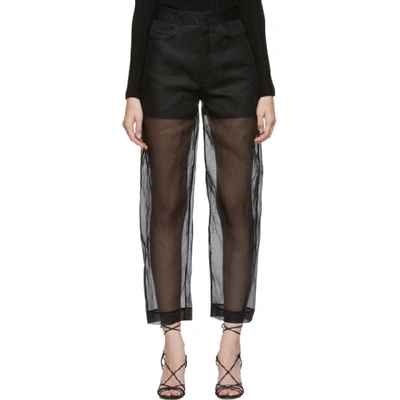 TOTÊME TOTEME BLACK ORGANZA NOVARA TROUSERS