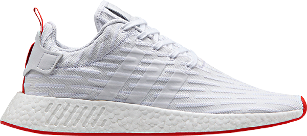 adidas nmd r2 white core red two toned