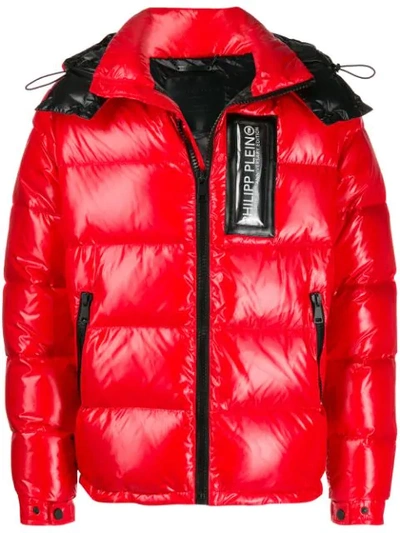 Philipp Plein 20th Anniversary Puffer Jacket In Red