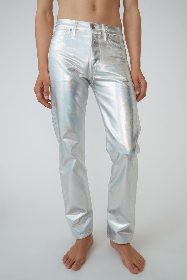 acne studios holographic jeans