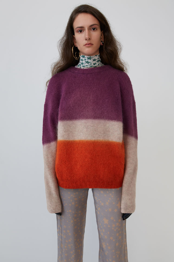 dele elefant Drivkraft Shop Acne Studios Gradient Sweater Purple/pink/orange