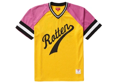 SUPREME SUPREME ROTTEN BASEBALL TOP YELLOW