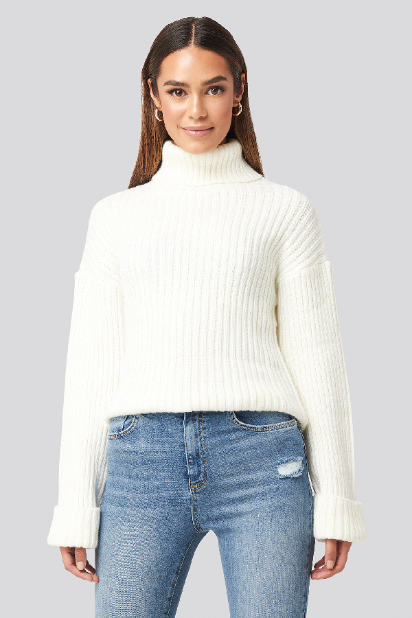 Shop Na-kd Ribbed Knitted Turtleneck 