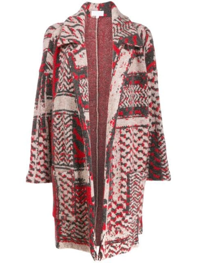 LALA BERLIN JACQUARD PRINT KEENA COAT