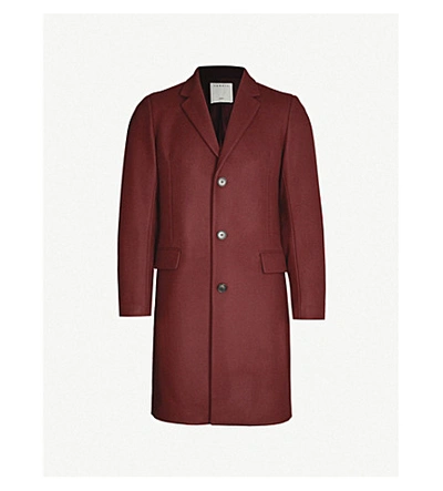 SANDRO APOLLO SINGLE-BREASTED WOOL-BLEND COAT