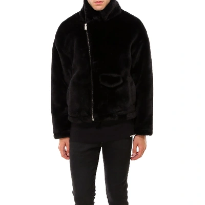 REPRESENT FAUX FUR BIKER JACKET