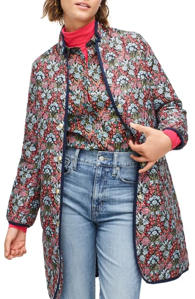 JCREW LIBERTY FLORAL QUILTED PUFFER JACKET WITH PRIMALOFT