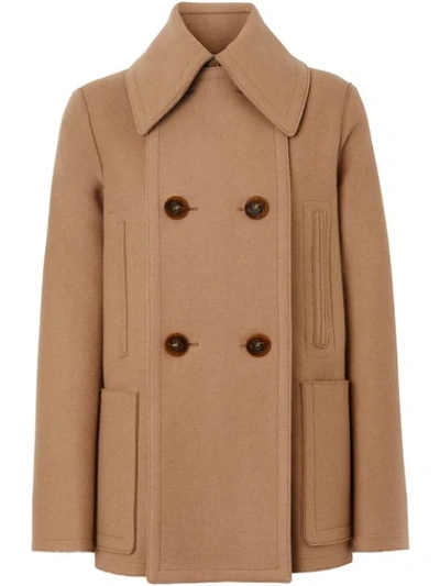 Wool Cashmere Pea Burberry Wool Peacoat Women's NWT BURBERRY