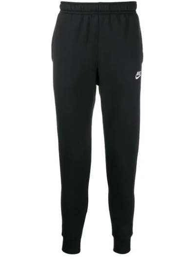 NIKE SPORTSWEAR CLUB "BLACK/WHITE" FLEECE TRACK PANTS