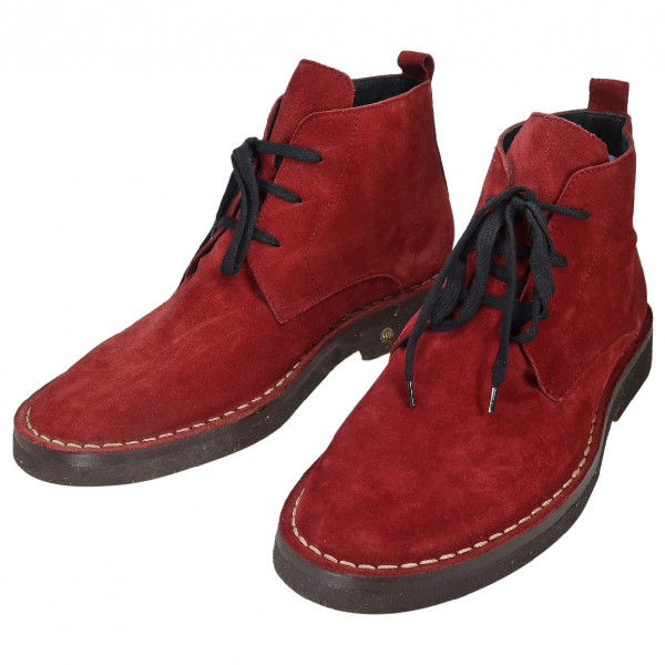 ann demeulemeester red boots