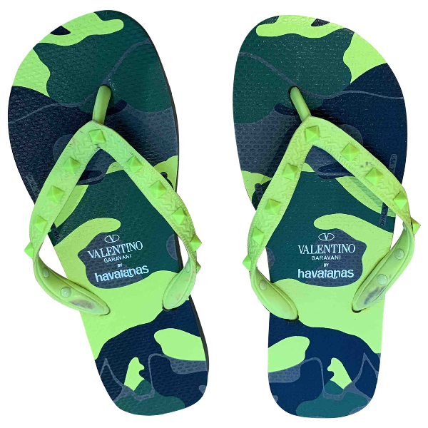valentino green sandals