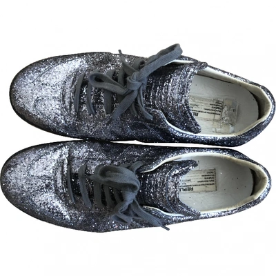 MAISON MARGIELA SILVER GLITTER TRAINERS