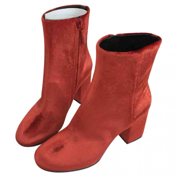 red balenciaga boots